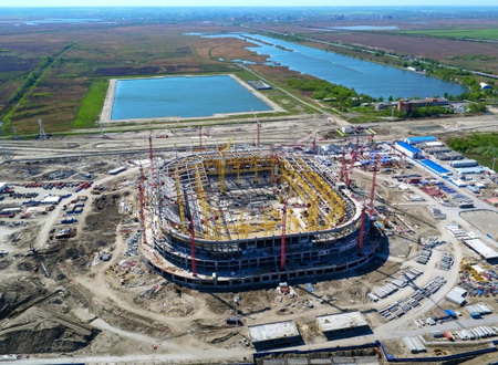 Строительство стадиона к ЧМ-2018 в Ростове-на-Дону ведется с опережением графика