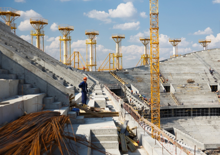 На стадионе "Волгоград Арена" начали строить кассы