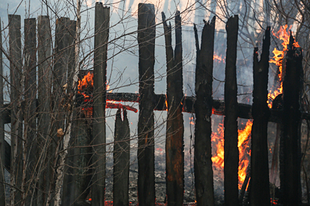 Три человека погибли при пожаре в Псковской области