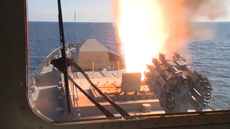 Россия проведет очередные ракетные пуски с кораблей ВМФ у побережья Сирии