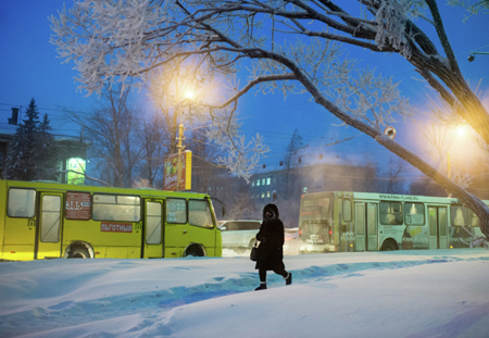 Пять междугородних автобусов остановились на трассах из-за морозов в Новосибирской области