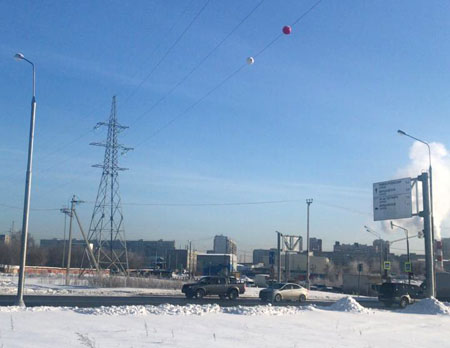 Сигнальные шары-маркеры установят на ЛЭП в Троицком и Новомосковском округах