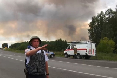 Минобороны РФ: пожар в арсенале под Ачинском ликвидирован полностью