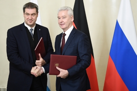 Собянин и Зёдер подписали заявление о сотрудничестве между Москвой и Баварией