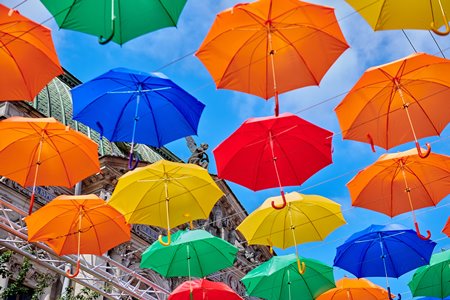 Аллея парящих зонтиков вновь появилась в центре Петербурга