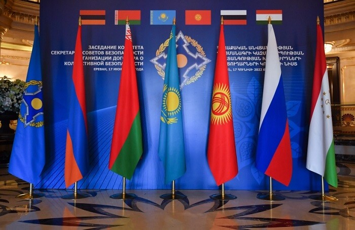 Флаги государств, входящих в Организацию Договора о коллективной безопасности