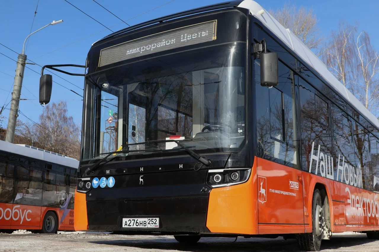 Электробусы начали курсировать по заречной части Нижнего Новгорода 19 февраля. Фото