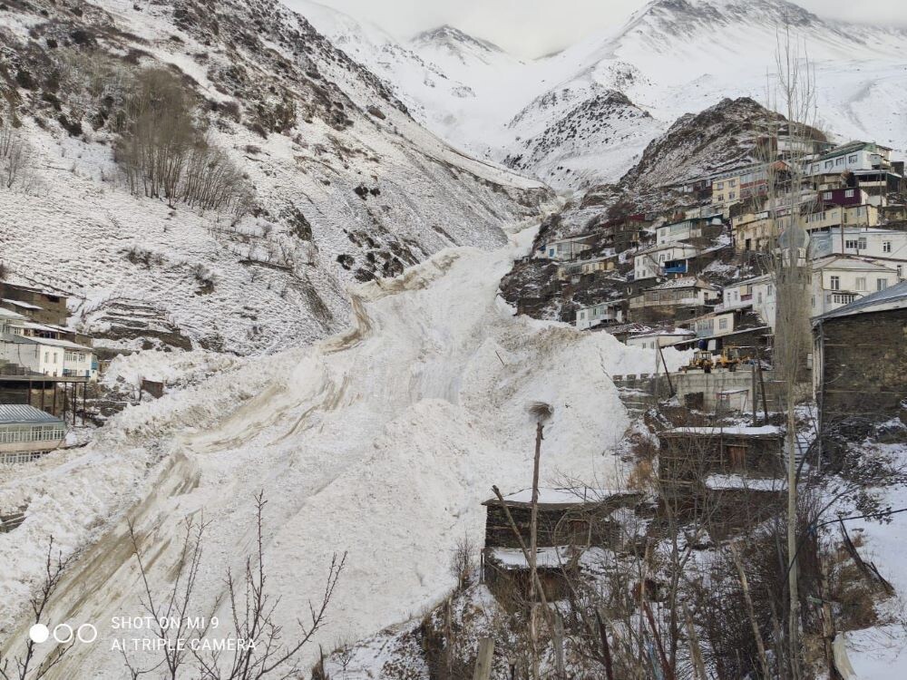 В горах Дагестана лавинная опасность сохранится до конца суток 11 марта. @ Фото: пресс-служба администрации Рутульского района Дагестана