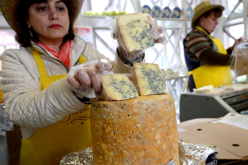 Сыр с плесенью считается очень полезным из-за высокого содержания в нем белка. Фото