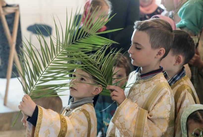 Изначально символом праздника была пальмовая ветвь, на Руси ее заменили вербой. Фото