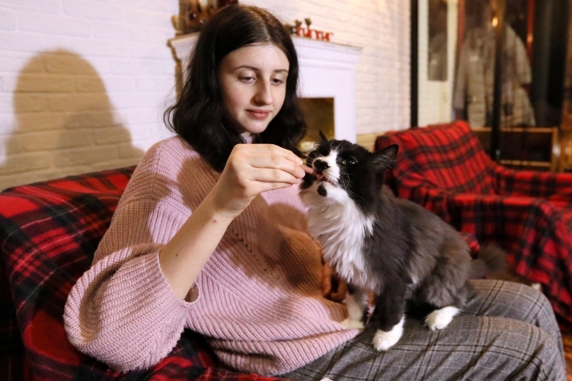 В Красноярске уже 11 лет работает кафе с котиками. Фото