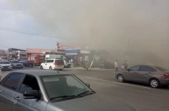 Второй за несколько месяцев пожар произошел на рынке в Ингушетии