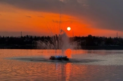 Первый в Ингушетии плавающий фонтан запустили в Назрани