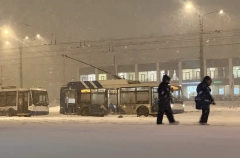 Сильная метель обрушилась на Петербург