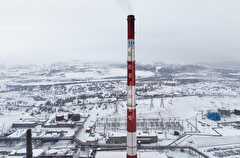 Промплощадку Кольской ГМК украсил 77-метровый термометр - самый большой в Заполярье