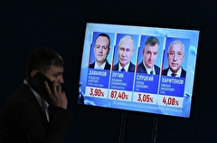 Путин побеждает в Липецкой области с 86,99% голосов