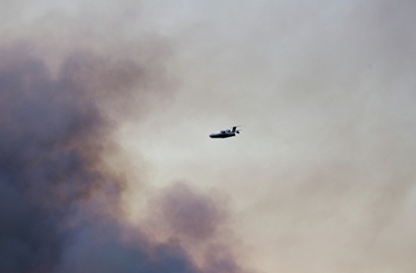 Угрожающие населенным пунктам лесные пожары в Челябинской области тушат с помощью авиации