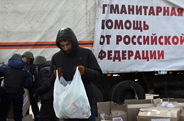 Более 10 тонн гумпомощи доставлено российскими военными в Харьковскую область