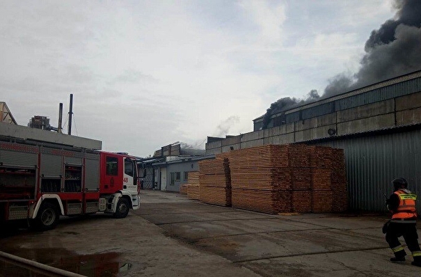 Пожар на производстве в Петербурге локализован на площади 5 тыс. кв. метров - МЧС