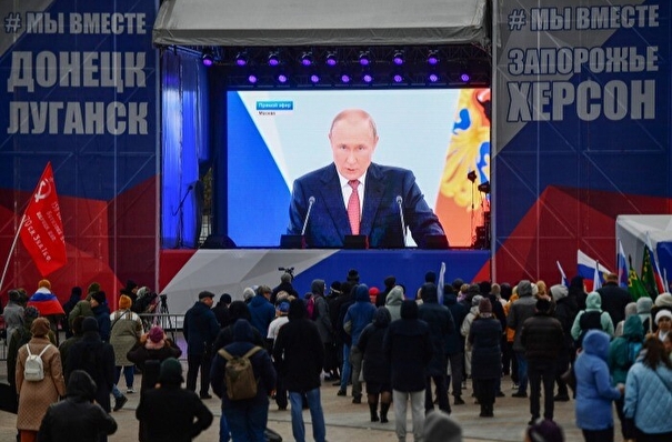 Путин: российский парламент поддержит принятие в РФ четырех новых регионов
