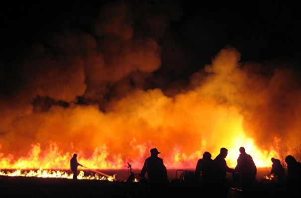 Пожары охватили 4 тыс. га Астраханского заповедника