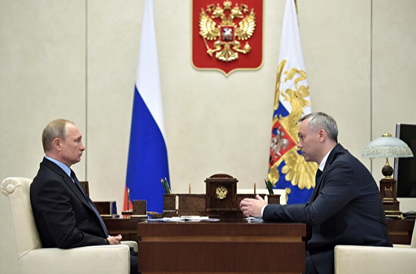 Путин поддержал решение Травникова вновь баллотироваться на пост губернатора Новосибирской области