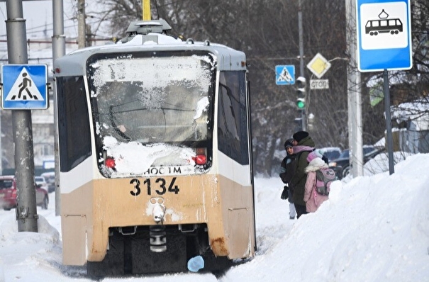 Трамваи в Курске не смогли выйти на линию из-за сильного снегопада