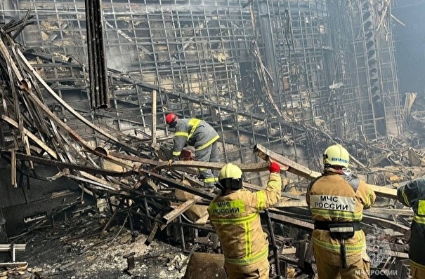 Пожар в здании "Крокус Сити Холла" потушен - МЧС