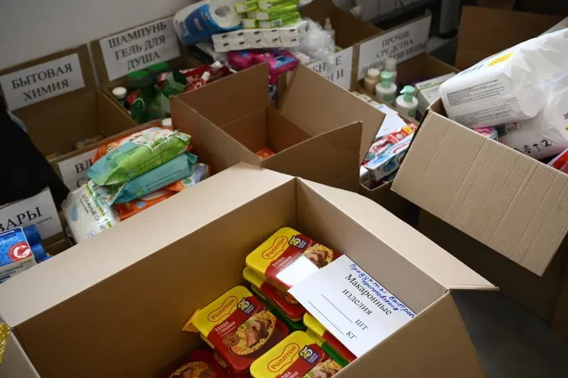 С начала года более 3 тыс. тонн гумпомощи доставлено в новые регионы РФ. Фото. © РИА Новости. Владимир Астапкович