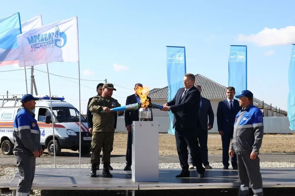 Газпром газифицировал новый микрорайон в Астраханской области. Фото. © Пресс-служба губернатора Астраханской области