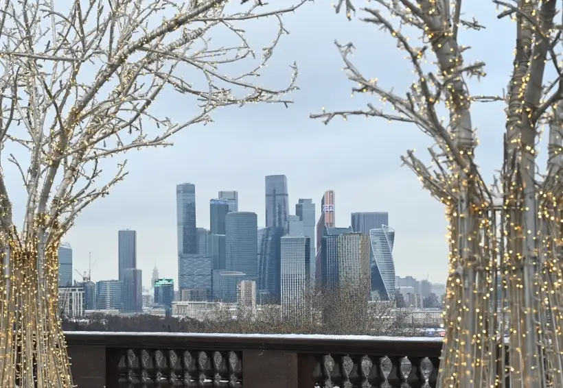 Иностранные туристы стали активнее бронировать туры в Россию на Новый год. Фото. Смотровая площадка на Воробьевых горах в Москве. © РИА Новости. Илья Питалев
