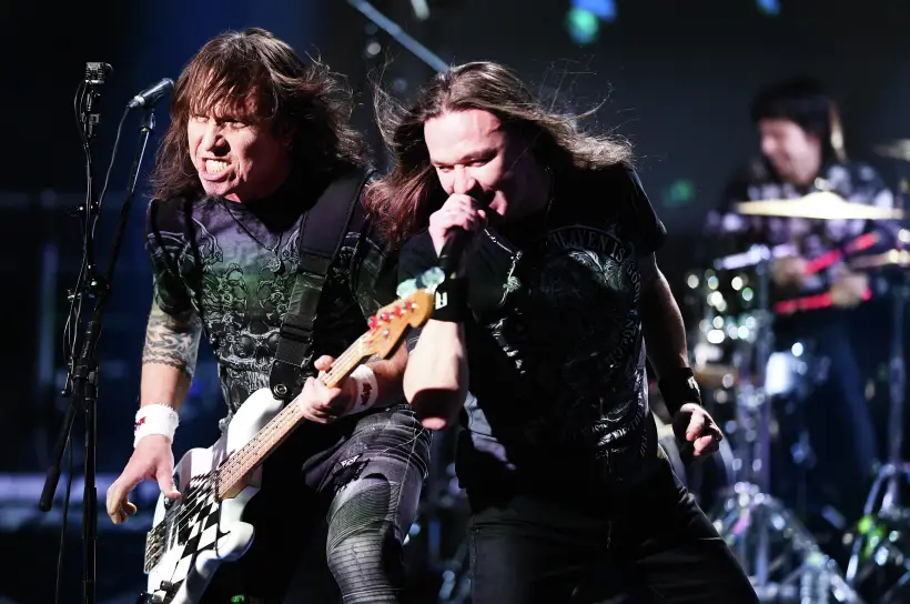 Музыканты группы "Ария" во время онлайн-концерта. Фото