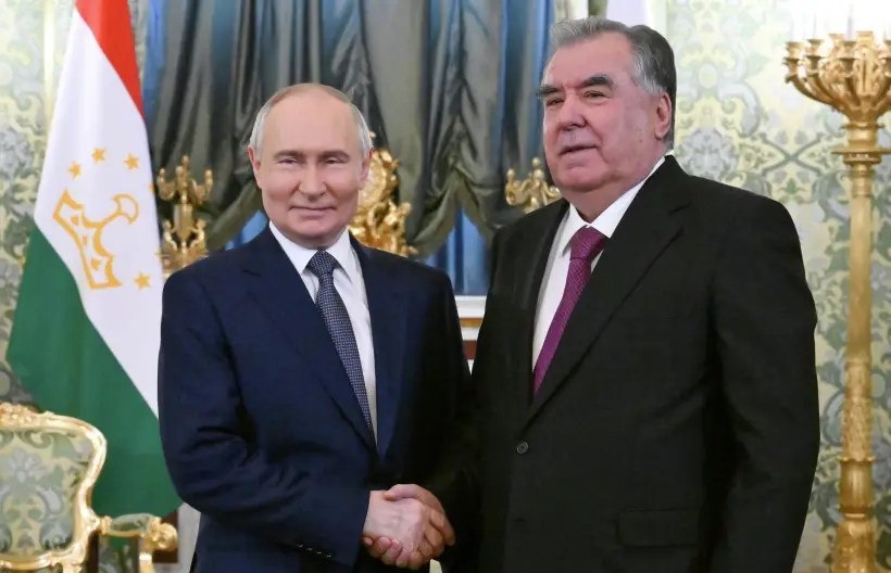 Путин и Рахмон дали старт строительству образовательного центра и театра в Душанбе. Фото. © РИА Новости. Кристина Кормилицына