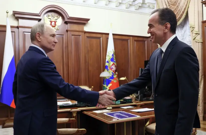 Путин поддержал намерение главы Краснодарского края баллотироваться на новый срок. Фото. © РИА Новости. Вячеслав Прокофьев