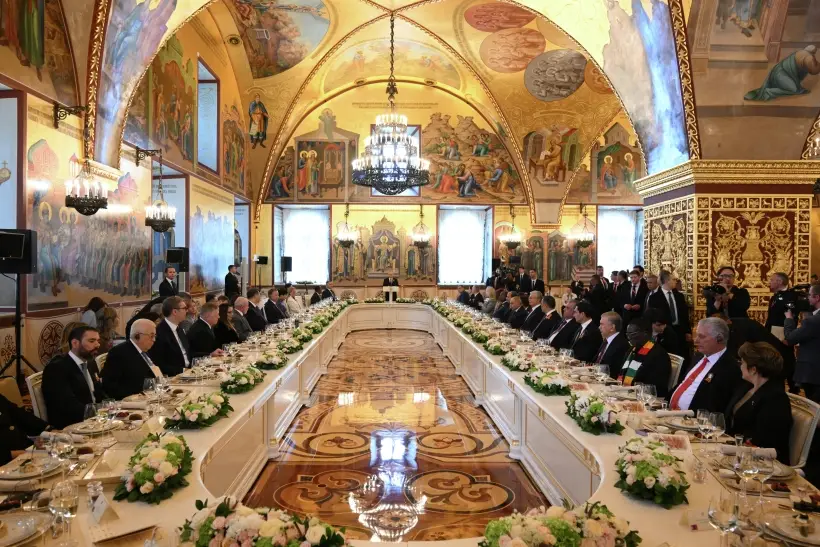 Путин поблагодарил глав иностранных государств за решение посетить Москву 9 мая. Фото. © РИА Новости. Александр Кряжев