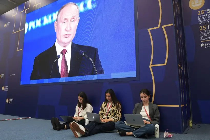 Путин в среду вечером встретится с представителями международных информагентств. Фото. © РИА Новости. Александр Гальперин