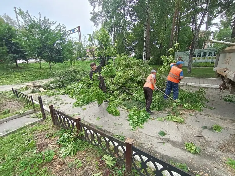 Режим ЧС ввели в Хабаровске после ливней и сильного ветра. Фото. © Пресс-служба администрации Хабаровска. Дмитрий Перегудов