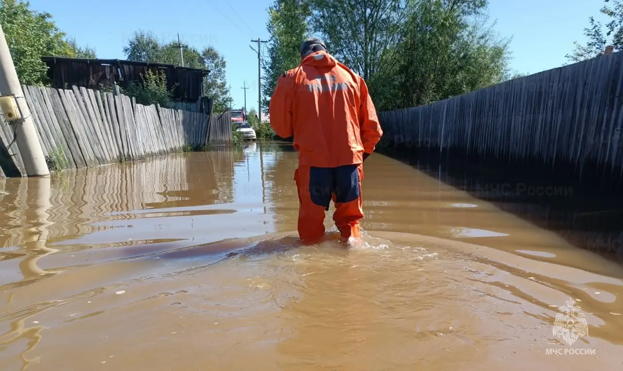 Более полусотни подворий оказались в зоне паводка в Приамурье. Фото. © ГУ МЧС России по Амурской области