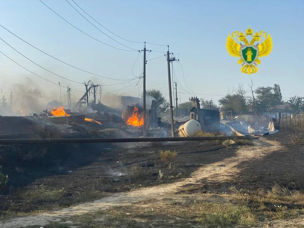 Автозаправочная станция загорелась в одном из сел Дагестана. Фото. © Прокуратура Дагестана. Али Алиев