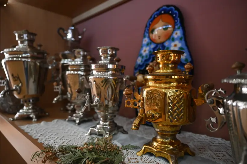 Коллекцию подарочных самоваров представили на выставке в Туле. Фото. Самовары из коллекции 