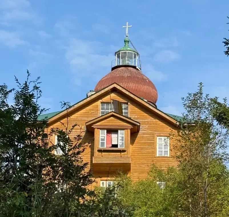 Храм-маяк Свято Вознесенского скита считается уникальным архитектурным сооружением. © "Интерфакс". Юлия Батырь