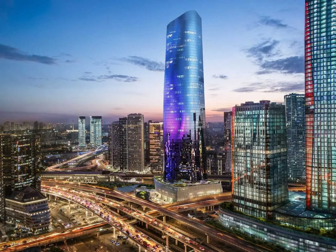 Башню высотой 300 м построят в Москва-Сити. Фото. © рендер компании MR