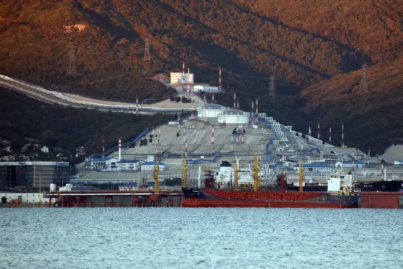 Песков считает очевидной причастность Украины к атаке на наливной причал КТК. Фото. © РИА Новости. Виталий Тимкив