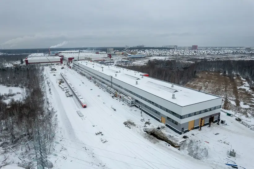 © Пресс-служба "Синара-Девелопмент". Корпус для проведения пусконаладки электропоездов (текущий статус)