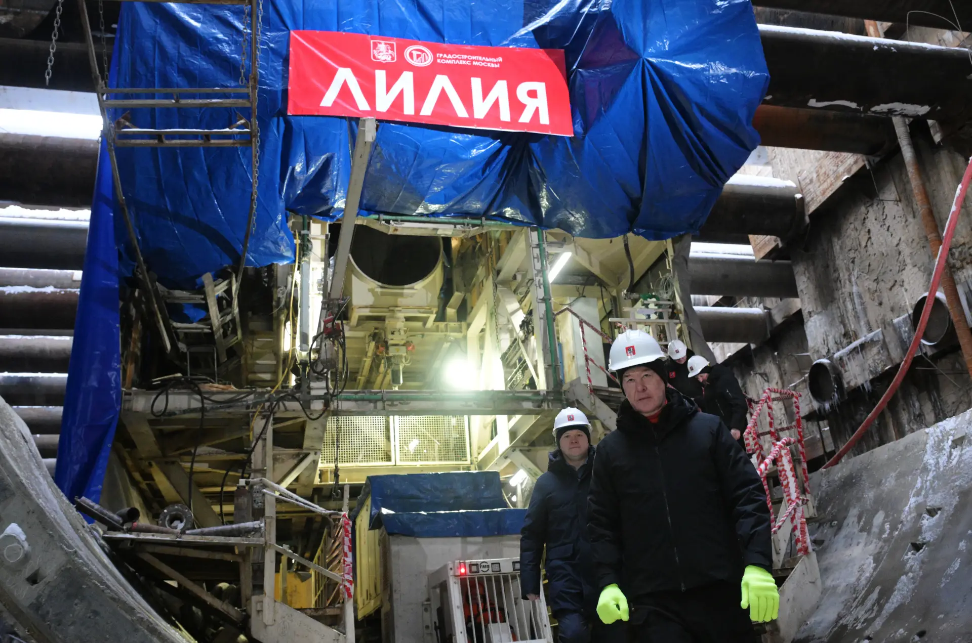 Собянин дал старт проходке нового участка Рублево-Архангельской линии метро. Фото. © РИА Новости. Алексей Никольский