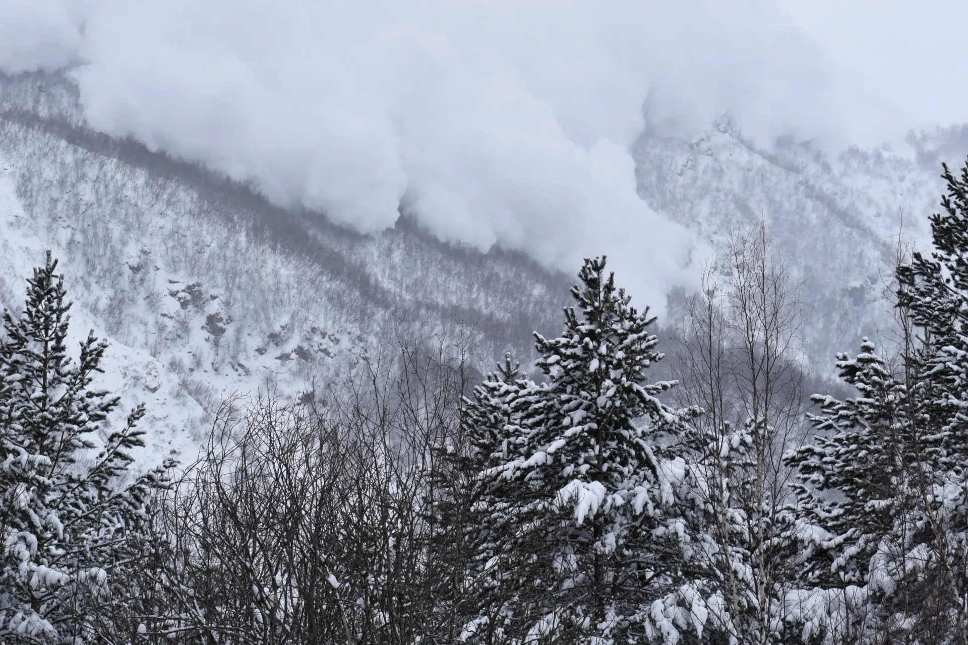 Опасность схода лавин объявлена в Северной Осетии. Фото. © РИА Новости. Антон Подгайко