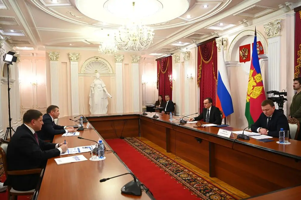 Кондратьев и Газпром. © Пресс-служба администрации Краснодара. Андрей Зубов