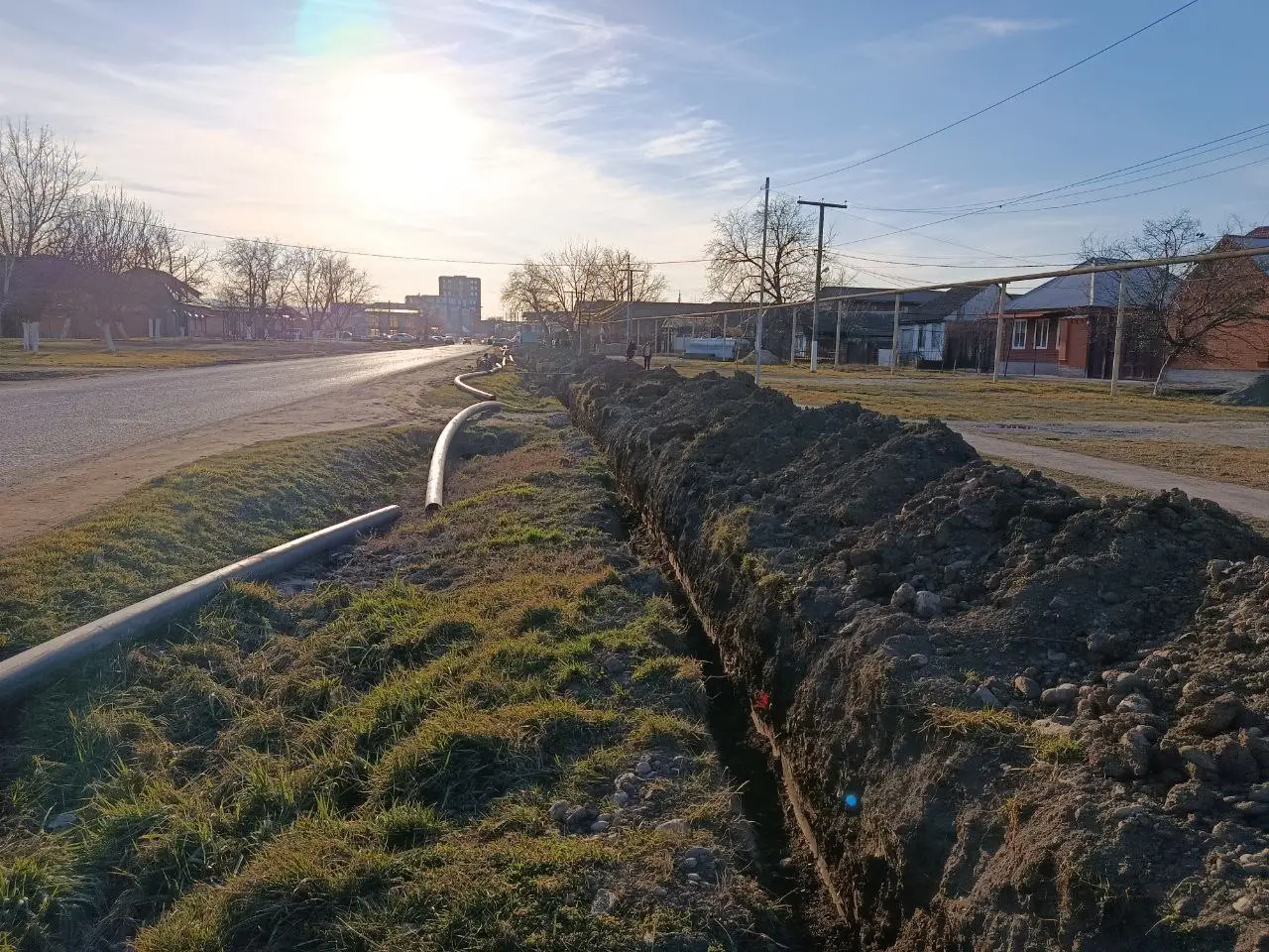 Жители Сунжи на несколько дней остались без воды из-за замены водопровода. Фото. © 