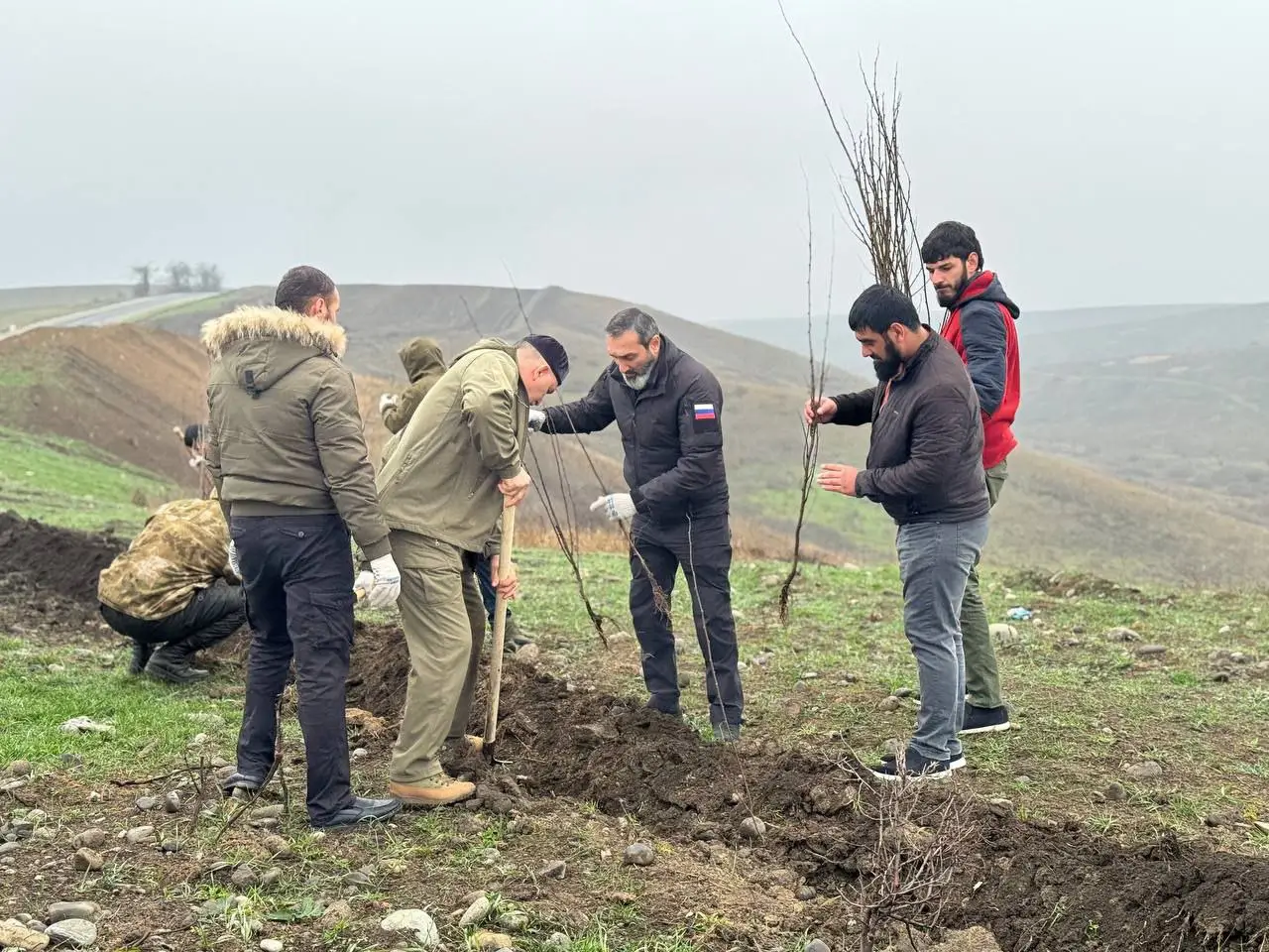 Почти 8 тыс. саженцев высадят вдоль дорог в Ингушетии в 2026 году. Фото. © Пресс-служба Минприроды Ингушетии. Малика Кациева