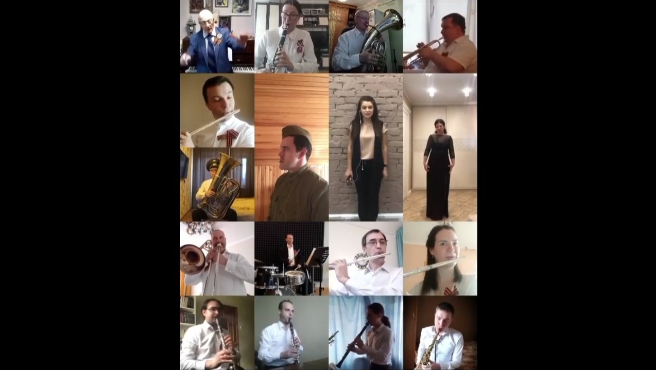 Более 150 артистов исполнили гимн Победы вместе с Магаданским духовым оркестром
